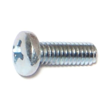 Midwest Fastener #8-32 x 1/2 in Phillips Pan Machine Screw, Zinc Plated Steel, 100 PK 07326